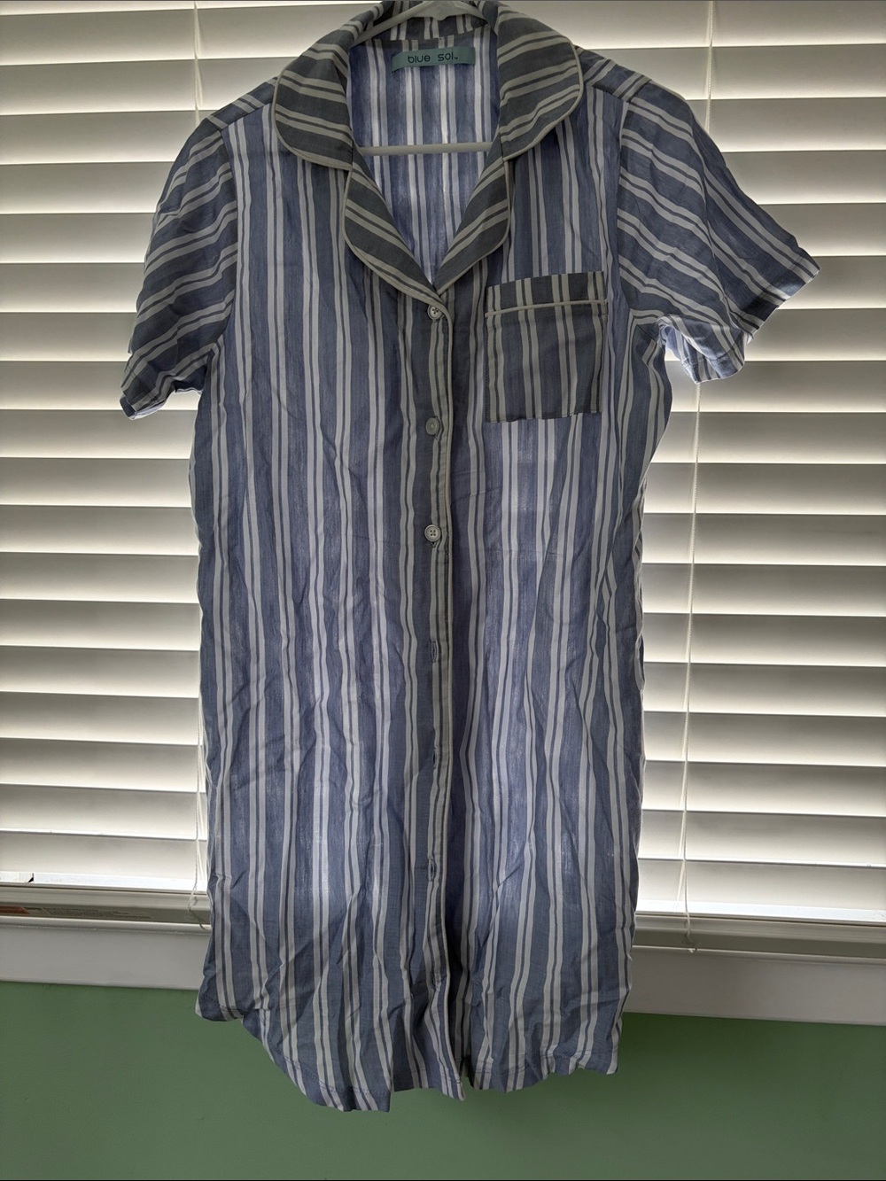 Sleep dress blue striped